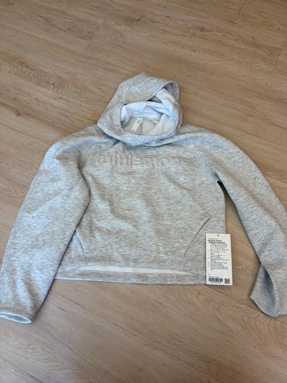 Sold Out AirWrap lululemon athletica Heather Light Gray Hooded Crew 4